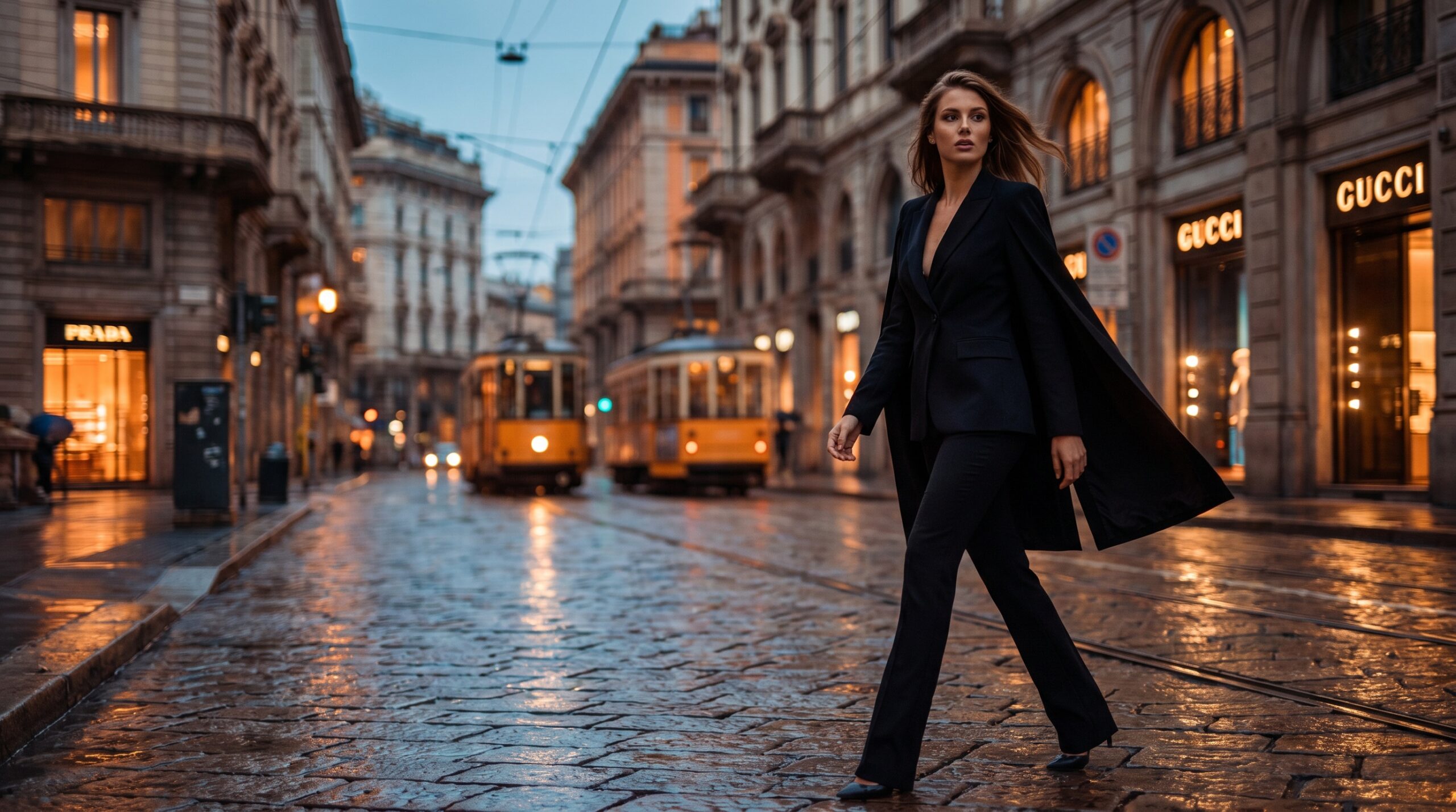 luksuzna ai modna kampanja na ulicama milana za domace butike
